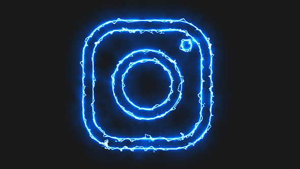 Blue Electric Instagram Icon By Pixinnova Videohive